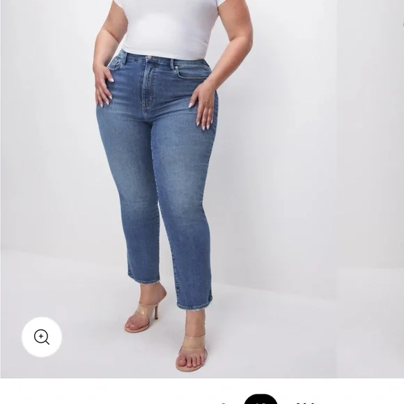 Good American Always Fits (size 14-18 Plus) Straight Leg Jean in Indigo316 - Picture 2 of 7